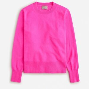 J. Crew CASHMERE Classic-Fit Crewneck Sweater BA400 Neon Tulip Flamingo Pink - M